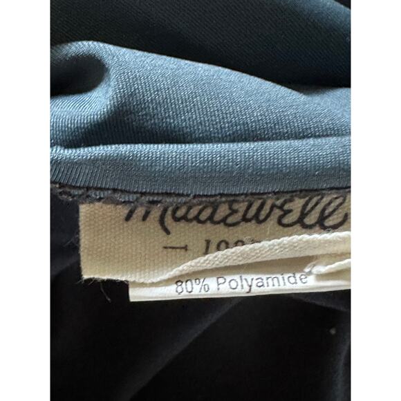 Madewell One Piece Suit Size 2 Dark GreyGreen  Padded Bustier Key hole Modest - Picture 3 of 6